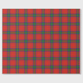 Clan Wood Red Dress Scottish Tartan Geschenkpapier (Flach)