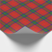 Clan Wood Red Dress Scottish Tartan Geschenkpapier (Ecke)