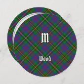 Clan Wood Tartan Einladung (Vorne/Hinten)