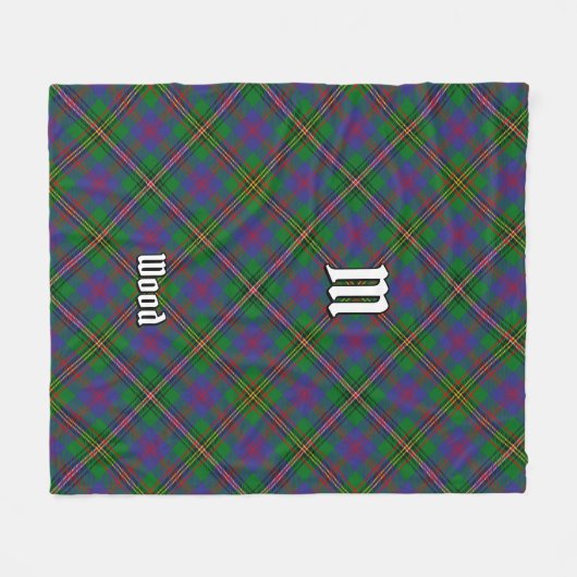 Clan Wood Tartan Fleecedecke (Vorderseite (Horizontal))