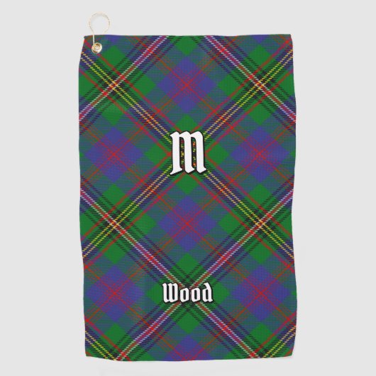 Clan Wood Tartan Golfhandtuch (Vorderseite)