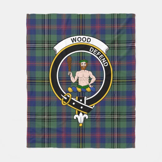 Clan Wood Tartan Kariert Fleecedecke (Vorderseite)