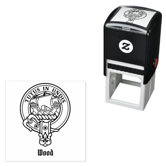 Clan Wood Wappen Permastempel (Beispiel)