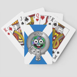 Clan Wood Wappen & Tartan auf Salreifen Spielkarten
