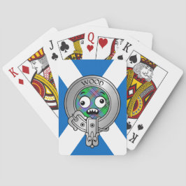 Clan Wood Wappen & Tartan auf Salreifen Spielkarten