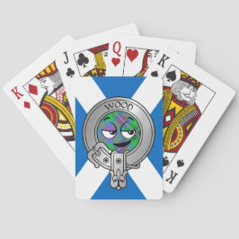 Clan Wood Wappen & Tartan auf Salreifen Spielkarten