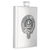 Clan Wood Wappen & Tartan Flachmann (Rechts)