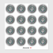 Clan Wood Wappen & Tartan Knot Aufkleber (Blatt)