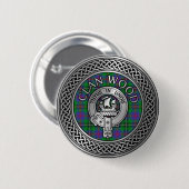 Clan Wood Wappen & Tartan Knot Button (Vorne & Hinten)