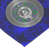 Clan Wood Wappen & Tartan Knot Kurzer Tischläufer (Ecke)