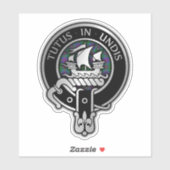 Clan Wood Wappen & Tartan Sticker (Blatt)