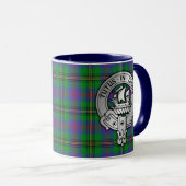 Clan Wood Wappen & Tartan Tasse (VorderseiteRechts)