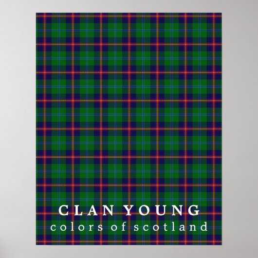 Clan Young Colors of Scotland Tartan Poster (Vorne)