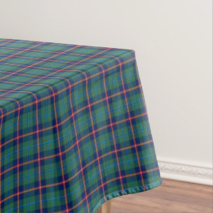 Clan Young Green und Blue Scottish Tartan Tischdecke