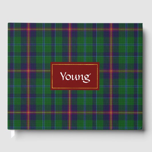 Clan Young Kariert Guest Book Gästebuch (Vorderseite)