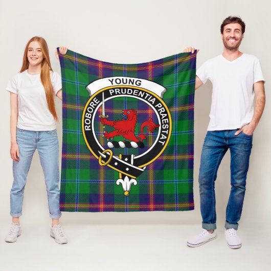 Clan Young Modern Tartan Kariert Fleecedecke (Beispiel)
