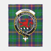 Clan Young Modern Tartan Kariert Fleecedecke (Vorderseite)
