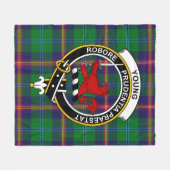 Clan Young Modern Tartan Kariert Fleecedecke (Vorderseite (Horizontal))