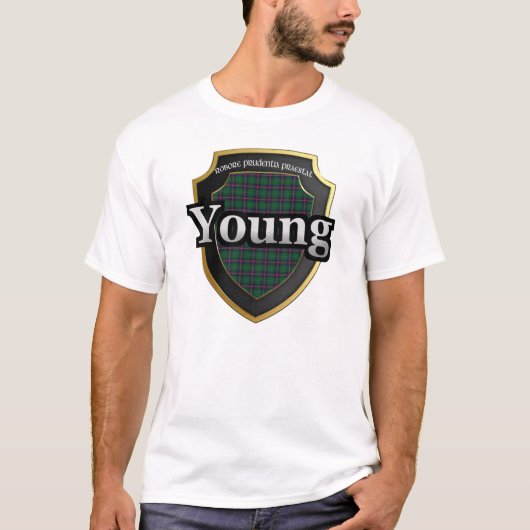 Clan Young Scotland Tartan Dynsty T-Shirt (Vorderseite)