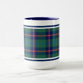 Clan Young Tartan Green und Blue Kariert Tasse (Zentrum)