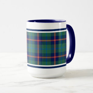 Clan Young Tartan Green und Blue Kariert Tasse