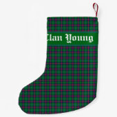 Clan Young Tartan Kariert Personalisiert Kleiner Weihnachtsstrumpf (Rückseite)