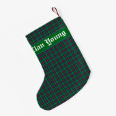 Clan Young Tartan Kariert Personalisiert Kleiner Weihnachtsstrumpf (Rückseite (Hängend))