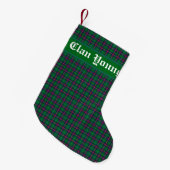 Clan Young Tartan Kariert Personalisiert Kleiner Weihnachtsstrumpf (Vorderansicht (hängend))