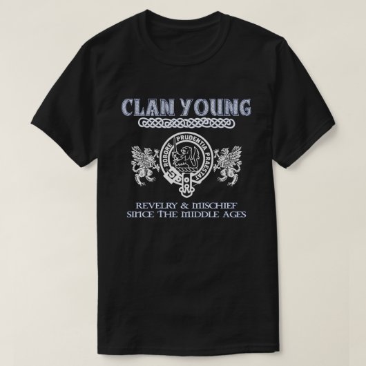 Clan Young Wappen Schottische Clans Schottischer N T-Shirt (Design vorne)