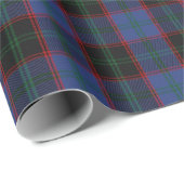 Clan-Zuhause-blaues Grün-Schwarzesroter Geschenkpapier (Rolleneckpunkt)