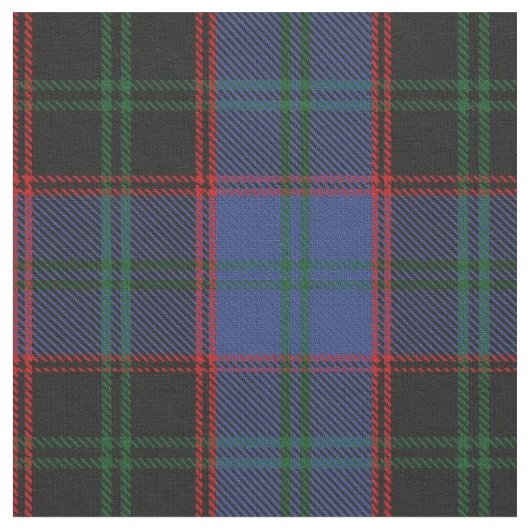 Clan-Zuhause-blaues Schwarzesroter grüner Stoff (Nahaufnahme)