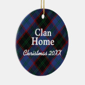 Clan Zuhause Hume Scottish Tartan Keramik Ornament (Rechts)