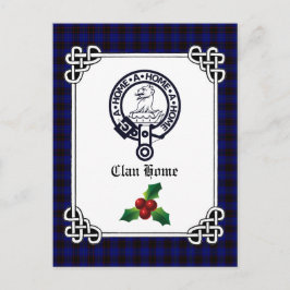 Clan Zuhause Wappen Abzeichen & Tartan Holiday Postkarte
