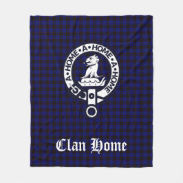 Clan Zuhause Wappen Abzeichen und Tartan Fleecedecke