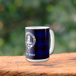 Clan Zuhause Wappen Abzeichen und Tartan Kaffeetasse