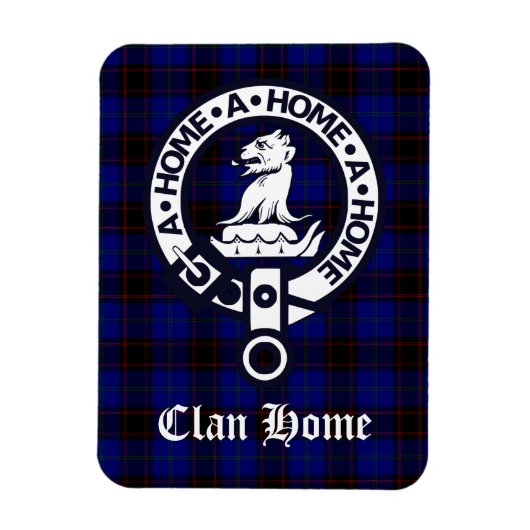 Clan Zuhause Wappen Abzeichen und Tartan Magnet (Vertikal)