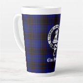 Clan Zuhause Wappen Abzeichen und Tartan Milchtasse (Linke Ecke)