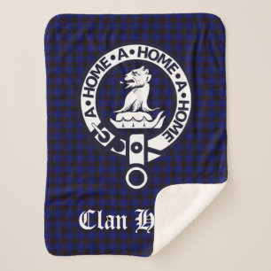 Clan Zuhause Wappen Abzeichen und Tartan Sherpadecke