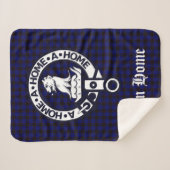 Clan Zuhause Wappen Abzeichen und Tartan Sherpadecke (Vorderseite (Horizontal))