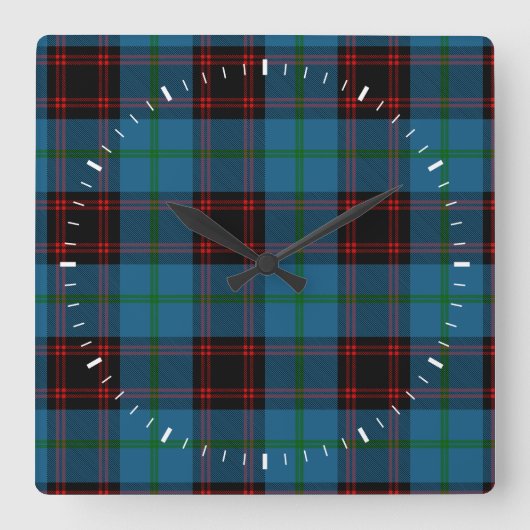 Clan-ZuhauseTartan Quadratische Wanduhr (Vorderseite)