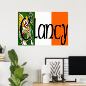 Clancy Celtic Dragon Poster Print (Heimbüro)