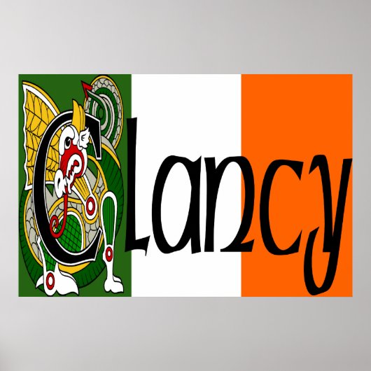 Clancy Celtic Dragon Poster Print (Vorne)