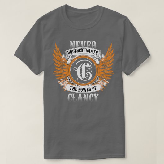 Clancy Name Shirt nie unterschätzen den Power (Design vorne)