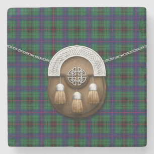ClanDavidson Tartan und Sporran Steinuntersetzer
