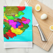 Clane von Schottland-Karte Geschirrtuch (Viertel Falte)