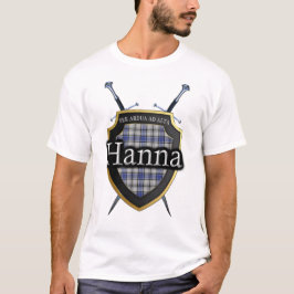 ClanHanna Hannay Tartan-kariertes Schild u. T-Shirt