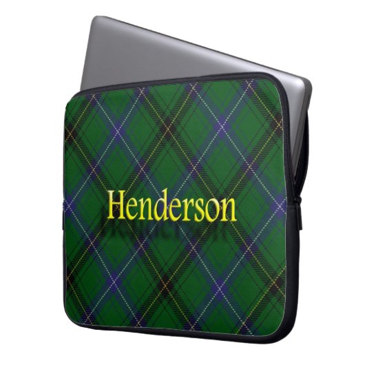 ClanHendersonScottishTartan Laptopschutzhülle (Vorderseite Links)