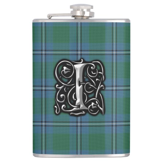 ClanIrvine Irwin Tartan-alte Schottland-Flasche Flachmann (Vorderseite)