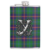 Clanjunger Tartan-alte Schottland-Flasche Flachmann (Vorderseite)