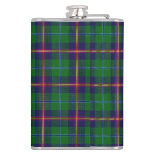 Clanjunger Tartan-alte Schottland-Flasche Flachmann (Rückseite)